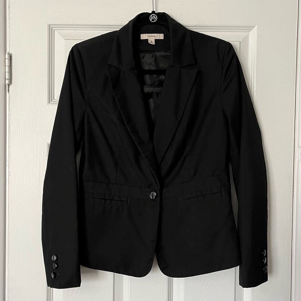 Merona Black Suit Jacket - Size 8